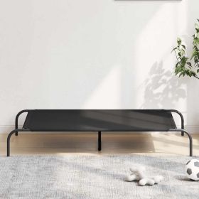 Elevated Dog Bed Black Oxford fabric and powder-coated steel