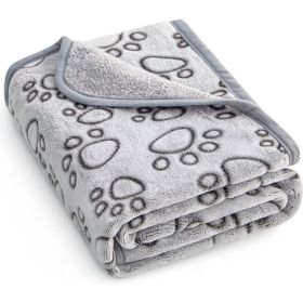 Premium Soft Dog Blanket Washable, 40x32 Cat Blanket For Indoor Cats Large Medium Small Dog Puppy (Option: Grey)