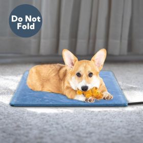 Pet Heating Pad For Dogs & Cats, 48 X 23.6in Waterproof Indoor Outdoor Warming Mat With Chew Resistant Cord, Auto Shut Off Timer, Safe Heated Bed (Option: Blue)