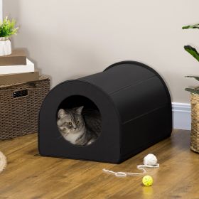 Heated Cat Houses for Outdoor and Indoor (Option: Black-560x65x410 mm)