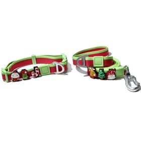The New Dual-Color Embossed Pet Leash Set Is A Pet Product That Combines Appearance, Fun And Practicality. It Not Only Ensures A Great User Exper (Option: Red-20mm)